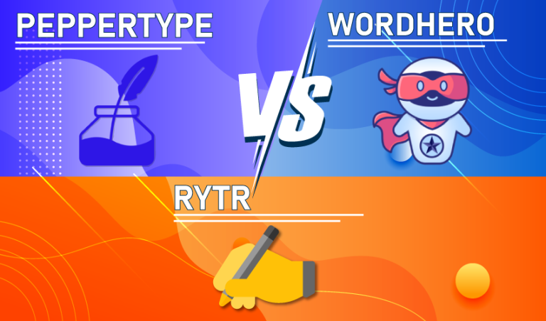 Peppertype AI Vs WordHero Vs Rytr